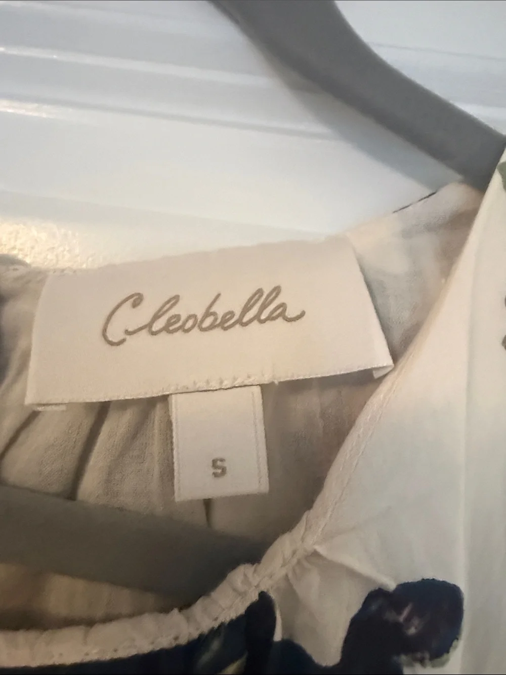 Cleobella Cream Maxi Dress with Navy & Pink Floral Print - Picture 3 of 8